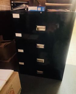 Black File Cabinet 