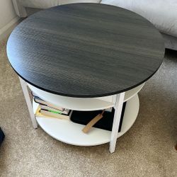 Round Coffee Table with Hidden Container