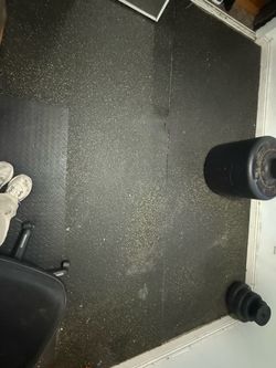 Rubber gym, mats