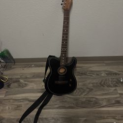 Fender Acoustasonic Standard Telecaster Acoustic-Electric Guitar - Black