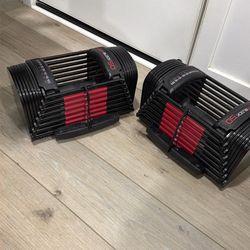 Set of 2 Power Block 50 Lb Adjustable Dumbbells Weights For Exercise