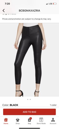 BCBGMaxaria faux leather leggings size XS