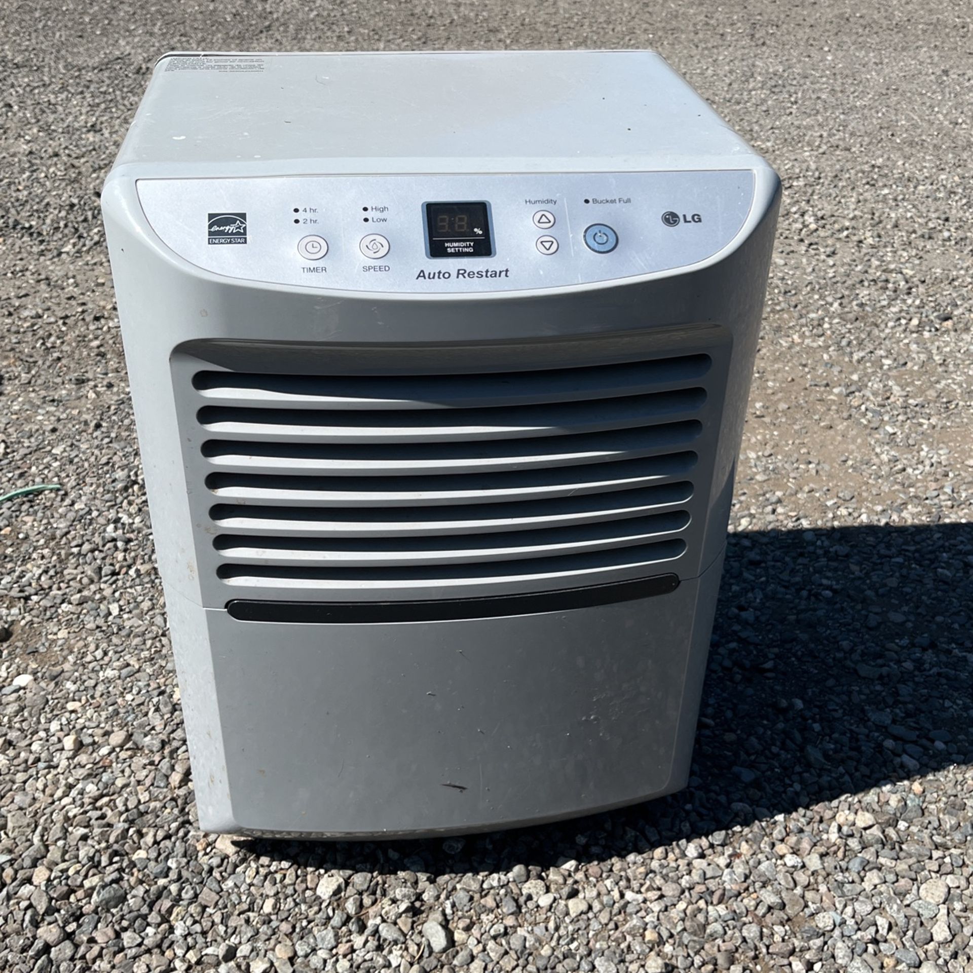 LG LD450EAL 45-Pint Dehumidifier for Basements w/ Drain Option Auto Shut-Off
