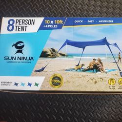 8 Person Beach tent  Sun NINJA (Navy Blue)