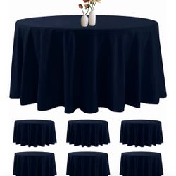 Navy Tablecloths - 120” Round