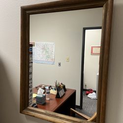 Small Wood Framed Mirror