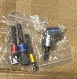 Driver Socket Adapter Extension Set With 105 Degree Right Angle Attachment 