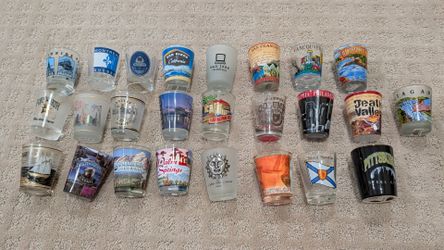 Souvenir shot glass 25 brand new never used