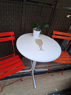 Patio table and chairs