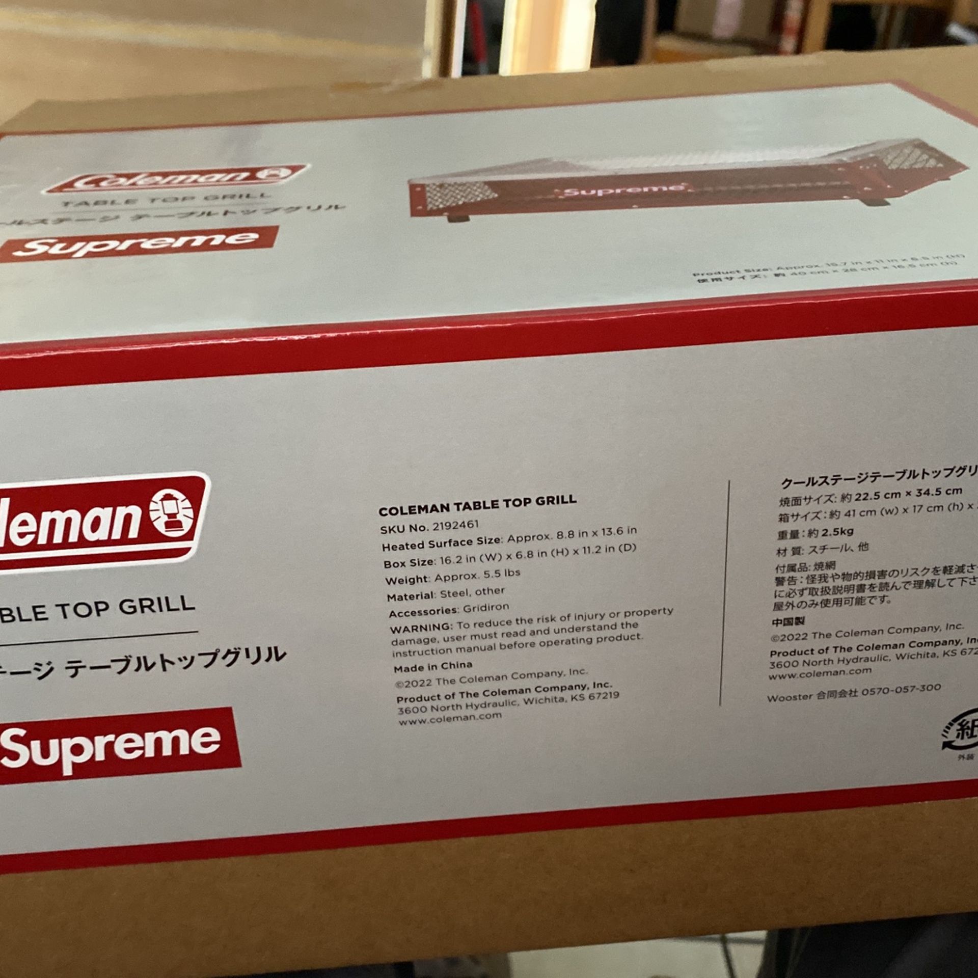 新品 Supreme Coleman TABLE TOP GRILL Coleman Tabletop Grill #supreme - YouTube