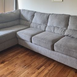 Couch - 2 Piece Concrete Gray Right Arm Facing Sectional