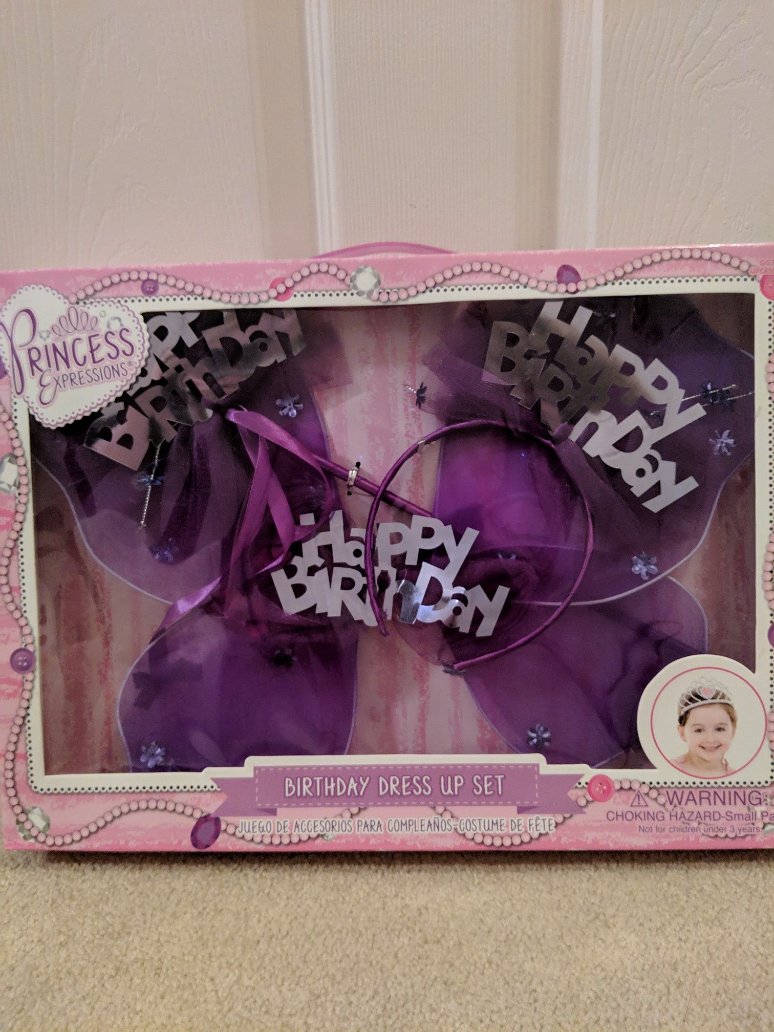 New 3 Piece Happy Birthday Dress Up Set