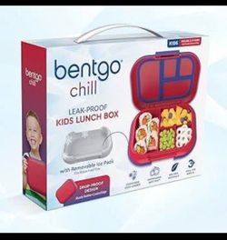 Bentgo Chill Kids Leak-Proof Lunch Box - 4-Compartment Bento Box with Built-In Ice Pack, 3.3 Cup Cap