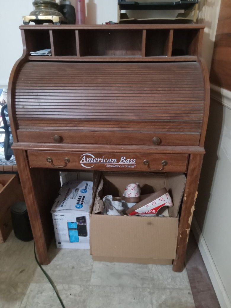 Solid Wood Roll Top Desk
