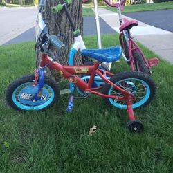 2 Kids Bikes And 2 Scooters