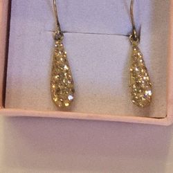 Sterling Silver Yellow Gold Earrings 