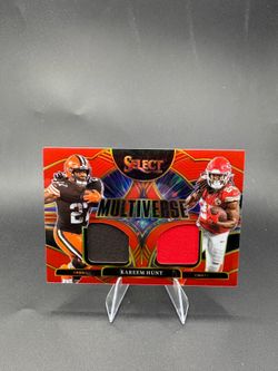 2025 Select Dual Patch Multiverse KAREEM HUNT Red Prizm #MVJ-KHT- BROWNS/CHIEFS
