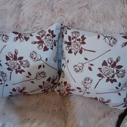 Long Stemed Roses Down Feathers Pillows $18.00 Cash Only (Serious Buyers)