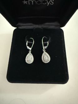 14k white gold womens earrings