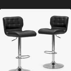 Kacey-Jean Height Adjustable Swivel Bar Stool Set of 2 modern back support