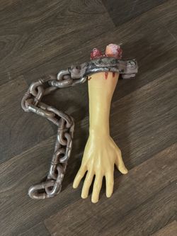 Severed Hand/Arm With Chain Body Part Halloween Prop  
