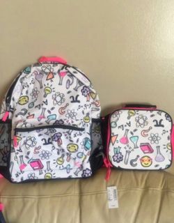 Back pack and lunch bag
