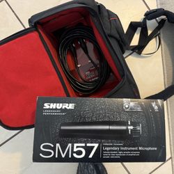 STUDIO SHURE SM57 MICROPHONE + XLR CABLE