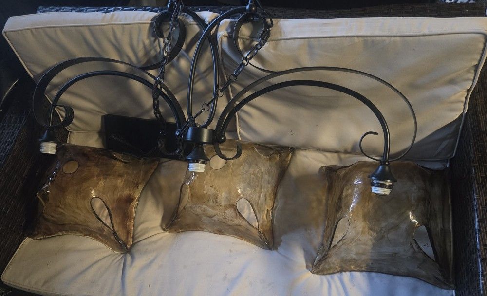 Pool Table Murano Glass Lamp