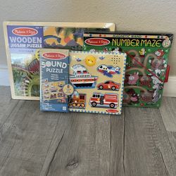 New Melissa & Doug Puzzles/ Number Maze