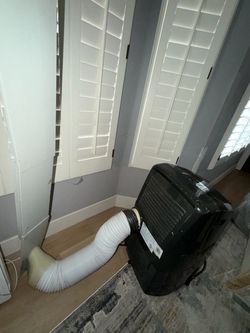 Black Portable Air Conditioner with Exhaust Hose