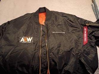Alpha Industries Aew Wrestling Sound Image Jacket And Aew New York Shirt. Both Size 2x 's. Never Worn. Read Description Down Below.