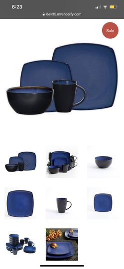 Dinnerware set Blue/Black set