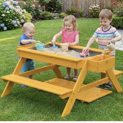 Kids picnic sand table spring summer fun play outdoor backyard grandkid Easter aventura Mojave new