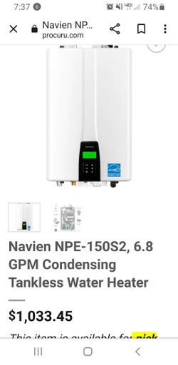 Navien NPE-150S2 tankless hot water heater for Sale in Wichita, KS - OfferUp
