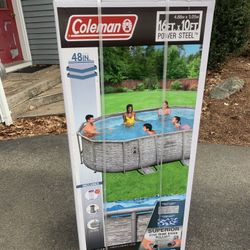 16ft Coleman Above Ground Oval Swimming Pool Set