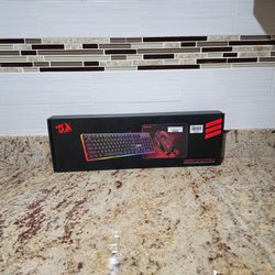 Redragon S107 RGB LED Backlit Keyboard 3200 DPI, Gaming Mouse w / Mousepad 