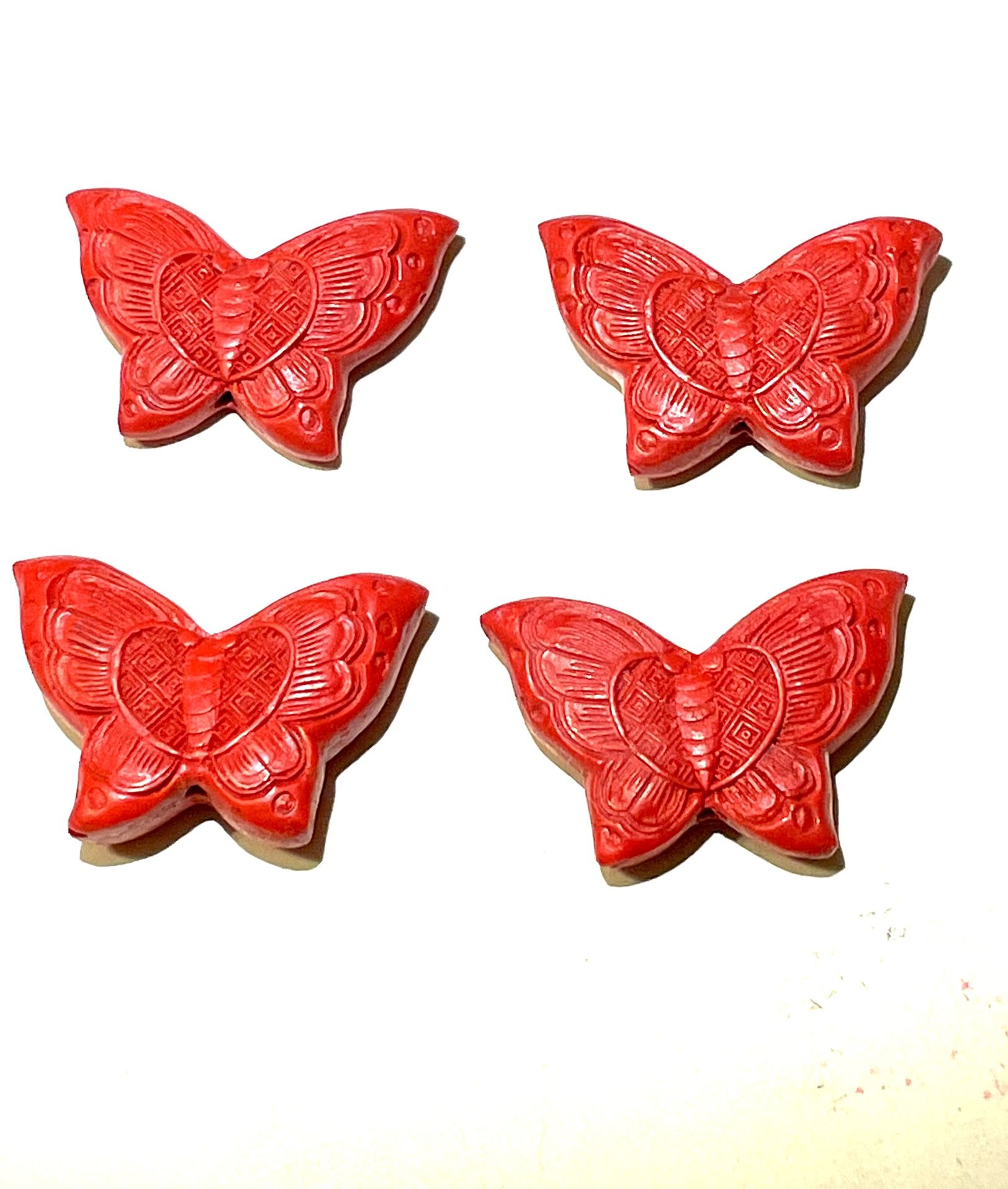 Cinnabar Butterfly Beads