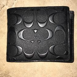 Mens Coach Wallet Leather 3 In 1 