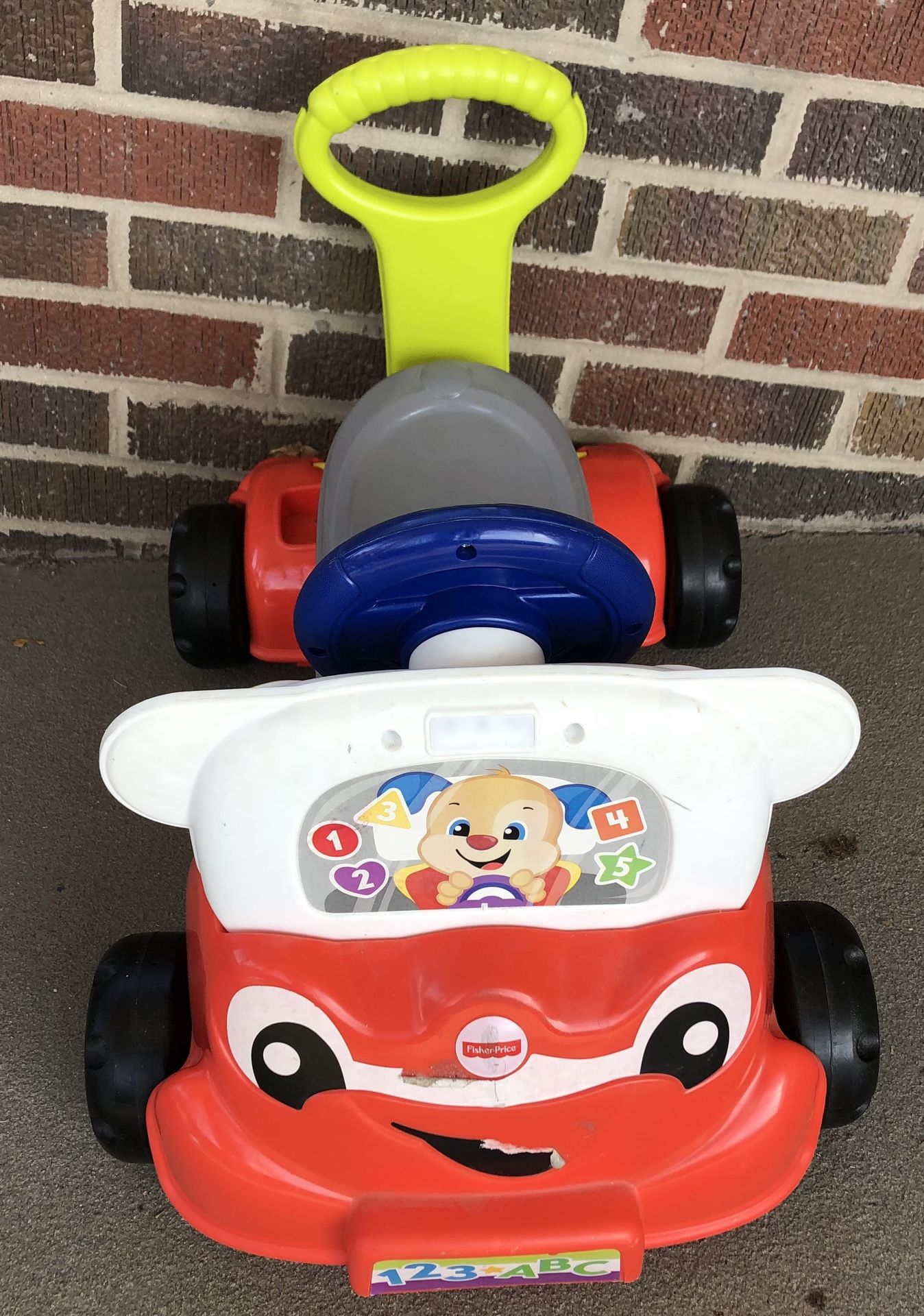 Fisher-Price Laugh & Learn 3-In-1 Smart Car, Baby Walker & Toddler Ride-On Toy with Smart Stages Learning