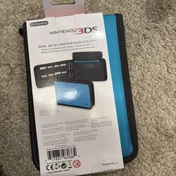 Universal Folio Power A Nintendo 3DS Blue Zippered Case NEW
