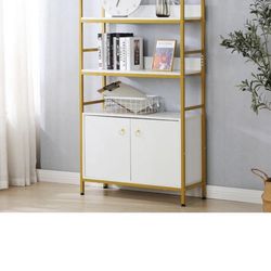 New Gold & White Bookcase