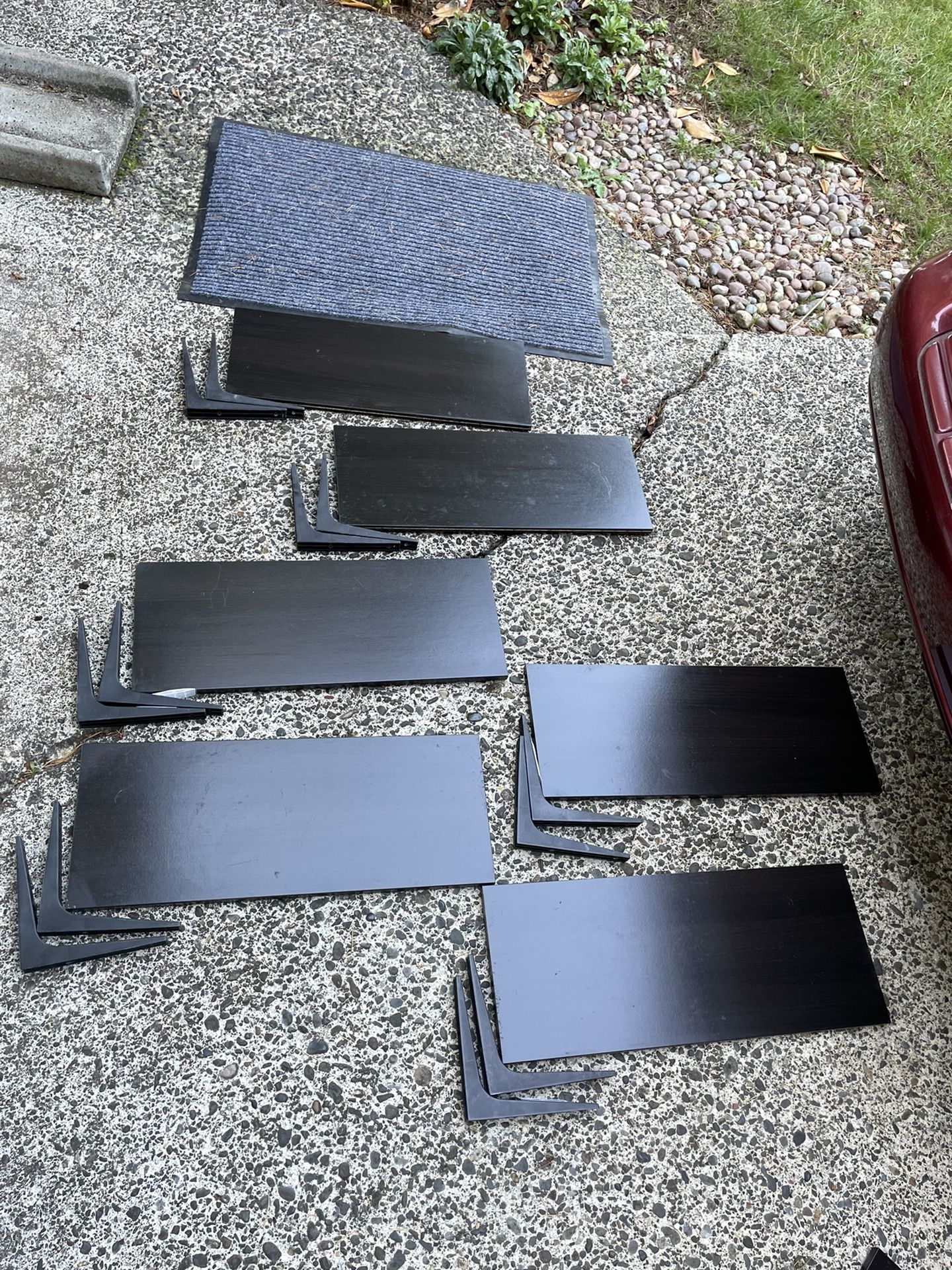 Black IKEA Shelves and brackets