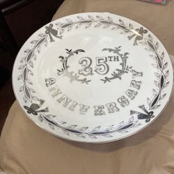 25 Year Wedding Anniversary Plate