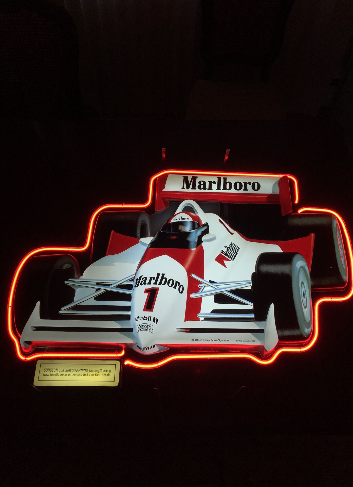 1990 Marlboro Formula 1 Neon Sign