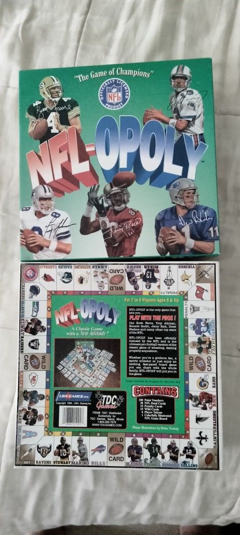 Vintage NFL Opoly Board Game