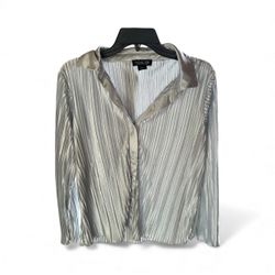 Rachel Zoe Rachel Zoe pleated metallic blouse and pants Small