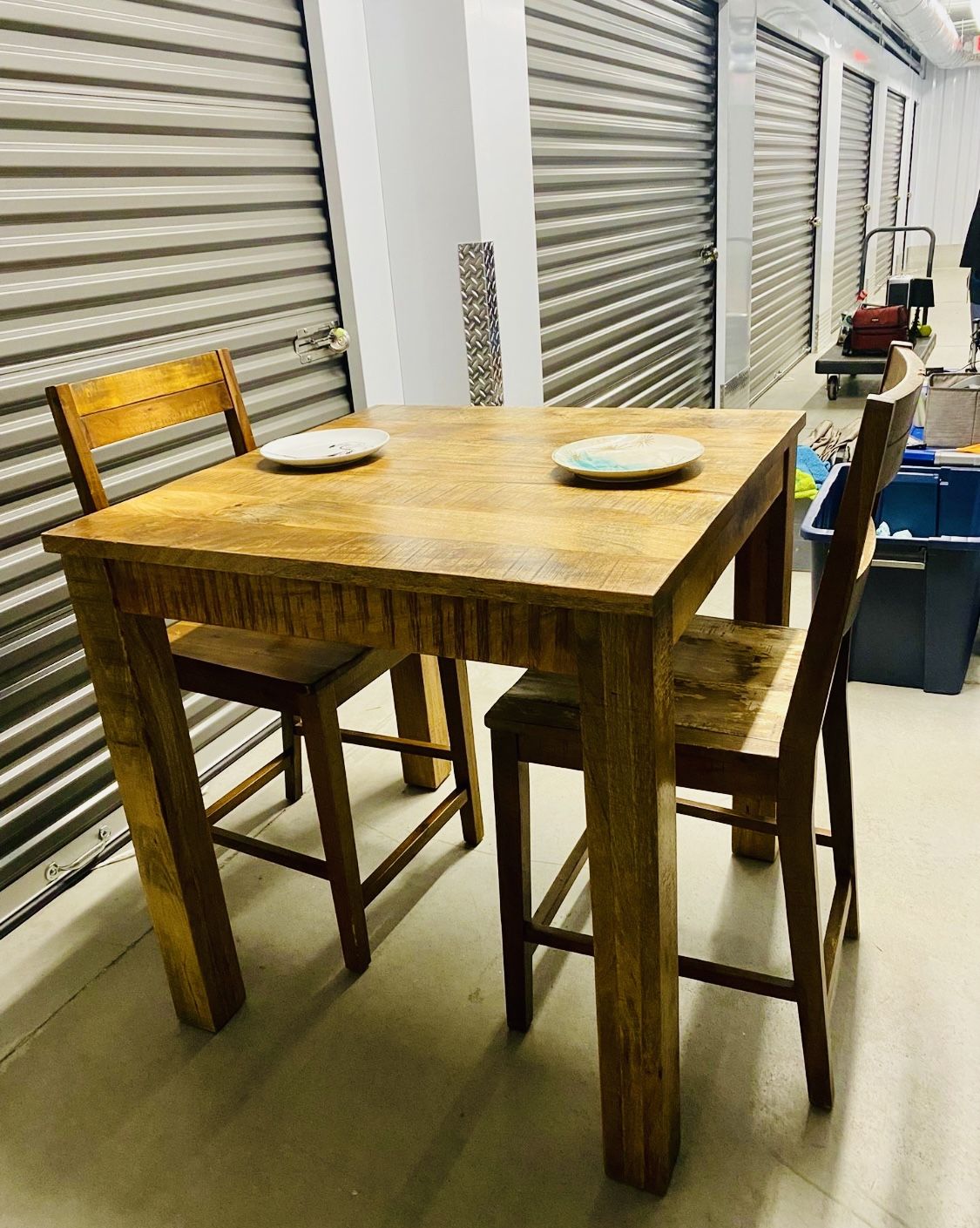 Kitchen High-Top Table & Chairs - 100% Hardwood