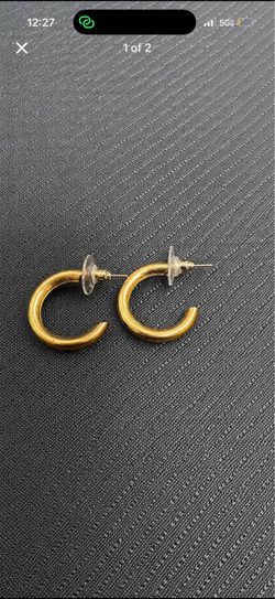 Gold Chunky Hoop Earrings