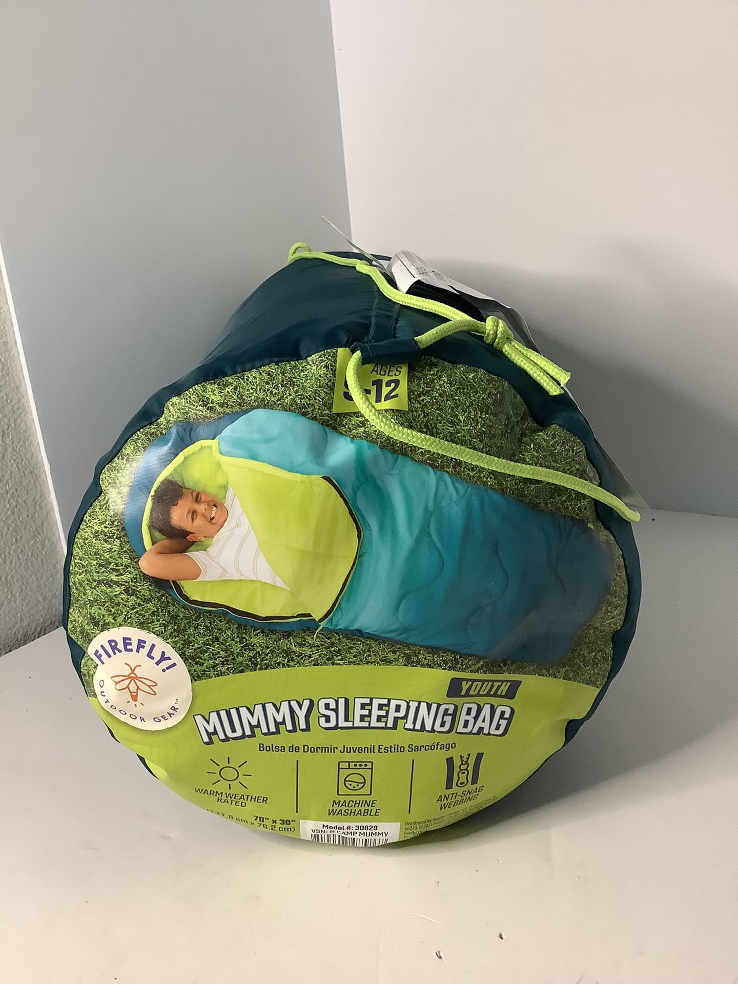 New FireFly Youth Green Mummy Sleepimg Bag