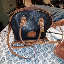 Dooney & Bourke All Weather Leather Norfolk Case Shoulder Bag /Satchel